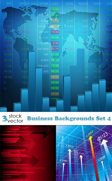 Business Backgrounds vector Set 4