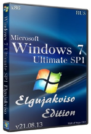 Windows 7 Ultimate SP1 x86 Elgujakviso Edition v21.08.13 (RUS)