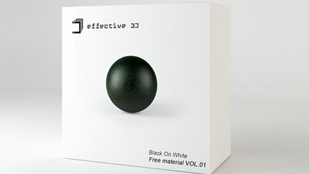 [Max] Effective 3D Free material VOL 01 Black on white