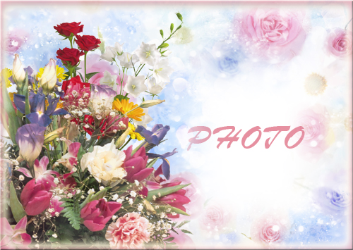 Рамка для фотографии - Красивый букет цветов