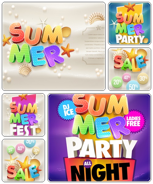 Summer Time vector stock collection