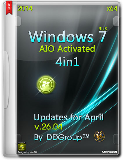 Windows 7 SP1 x64 4in1 AIO Activated Updates for April v.26.04 by DDGroup™ (RUS/2014)