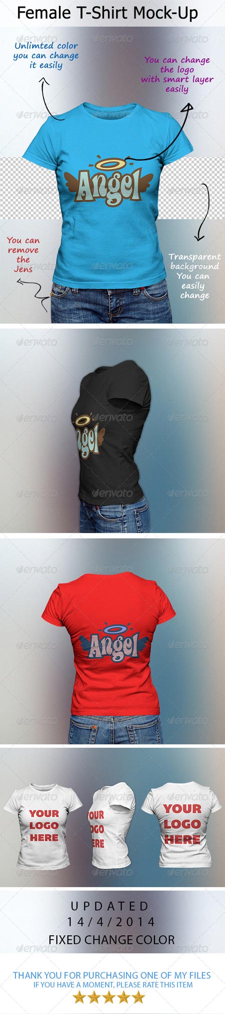 Female T-Shirt Mock-Up 4600045